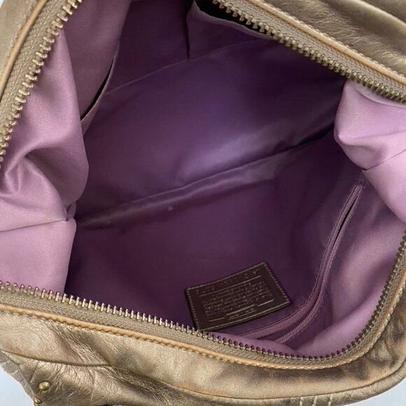 Coach Bronze Embossed Studded Bag - Picture 8 of 8